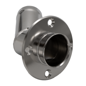 Orbitrade Thru hull exhaust pipe - 45° angle, SS, connection 40 mm