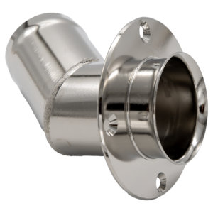 Orbitrade Thru hull exhaust pipe - 45° angle, SS, connection 51 mm