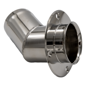 Orbitrade Thru hull exhaust pipe - 45° angle, SS, connection 60 mm